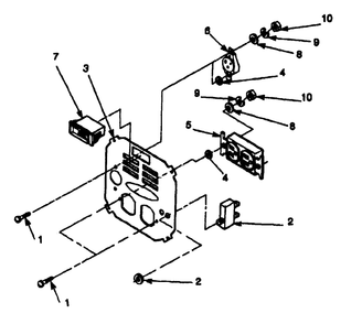 Control Panel Model No. 5w964 Diagram and Parts List for 9308-0-5W694  Briggs and Stratton Generator